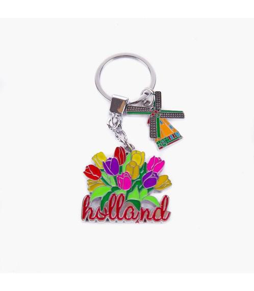 Sleutelhanger tulpenbos en bedel Holland, Kleding | Heren, Schoenen, Nieuw, Ophalen of Verzenden