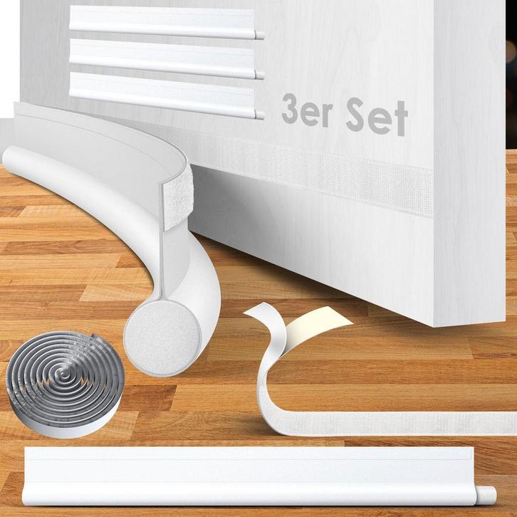 KESSER® Tochtstrip set van 3 - Tochtstopper kan op maat word, Doe-het-zelf en Verbouw, Isolatie en Afdichting, Zo goed als nieuw