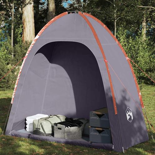 vidaXL Opbergtent waterdicht grijs en oranje, Caravans en Kamperen, Tenten, Nieuw, tot en met 2, Verzenden