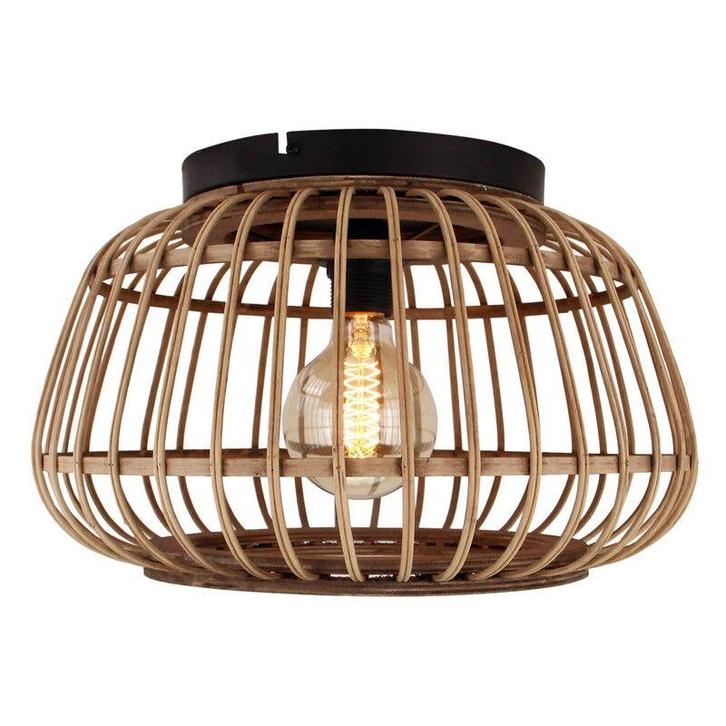 Landelijke plafonnière bruin, Cherine, Huis en Inrichting, Lampen | Plafondlampen, Nieuw, Hout, Ophalen of Verzenden