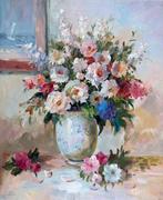 Ekaterina Dzuba (1982) - Bouquet Impressionniste au Voilier
