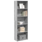 vidaXL Boekenkast 60x30x189 cm bewerkt hout grijs sonoma, Huis en Inrichting, Kasten | Boekenkasten, Minder dan 50 cm, Verzenden