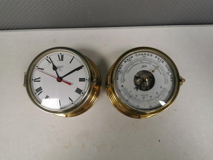 Schatz Ships barometer, scheepsklok (2) - Glas, Messing, Antiek en Kunst, Curiosa en Brocante