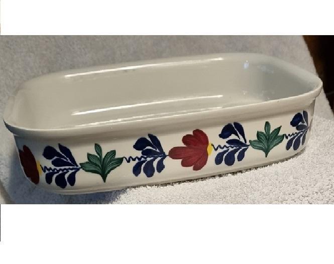 Ovenschaal rechthoekig Boerenbont 22 x 31 cm met gebruiks..., Huis en Inrichting, Keuken | Servies, Nieuw, Verzenden
