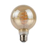 Highlight - LED Filament globe lamp | Amber | G95 | 9 Watt, Led-lamp, Soft of Flame, Nieuw