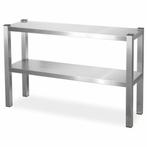HCB Pro-line Dubbele etagère brug - 100 x 30 x 65 cm - RVS, Verzenden, Nieuw in verpakking, RVS Meubilair