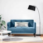 vidaXL Loveseat bank blauw 111 cm fluweel, Huis en Inrichting, Banken | Bankstellen, Verzenden, Nieuw, Stof