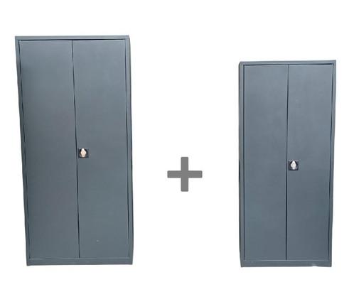 Set van 2 kantoorkasten antraciet 180x80x38 cm + 195x92x42 c, Huis en Inrichting, Kasten | Overige, Ophalen of Verzenden