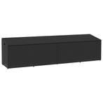 vidaXL Tuinbox 220x50x58 cm poly rattan zwart, Verzenden, Nieuw