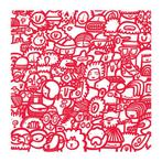 Kev Munday - Smiley Society (Red) - Textured Giclee Print -
