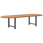 vidaXL Eettafel 320x120x74 cm ovaal massief eikenhout, Huis en Inrichting, Tafels | Eettafels, Verzenden, Nieuw
