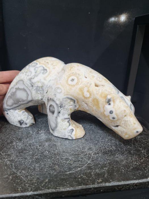 Exclusive carved Big Polar Bear - Hoogte: 110 mm - Breedte:, Verzamelen, Mineralen en Fossielen