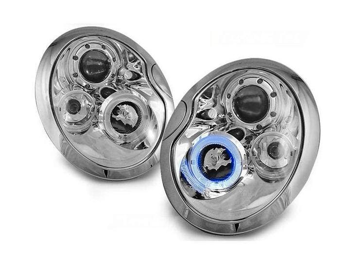 Angel Eyes koplamp units Chrome geschikt voor Mini Cooper, Auto-onderdelen, Verlichting, Nieuw, Mini, Verzenden