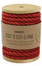 Jute Touw Koord 7mm Rood - Breedte 7mmcm - m lang - Breedte, Ophalen of Verzenden, Nieuw, Overige typen