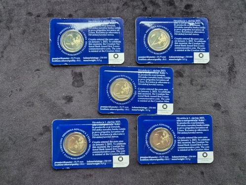 Kroatië. 2 Euro 2023 Member of Euro Area (5 coincards), Postzegels en Munten, Munten | Europa | Euromunten