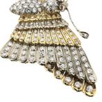 Exclusieve bicolor gouden vlinderbroche met robijn en dia..., Sieraden, Tassen en Uiterlijk, Broches, Gebruikt, Overige kleuren