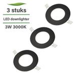 Set van 3 LED downlighters | Inbouw | 3 watt | 3000K modern, Huis en Inrichting, Nieuw, Verzenden