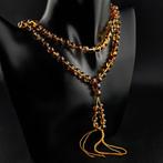 Luxe Baltische barnsteen meditatieketting – honing- en