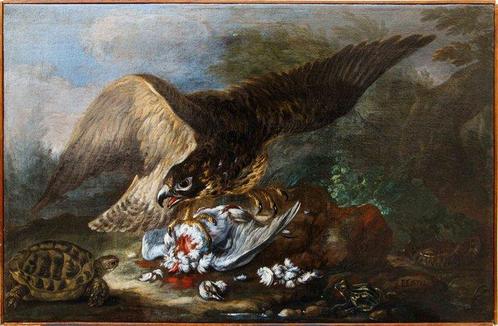 Baldassarre De Caro (1689 – 1750) - Rapace cattura un, Antiek en Kunst, Kunst | Schilderijen | Klassiek