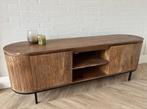 Nieuw TV meubel Mangohout / Zwart retro Carved ribbel ACTIE, Huis en Inrichting, Kasten | Televisiemeubels, Overige houtsoorten