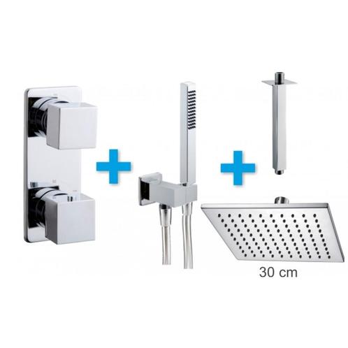 One-Pack inbouwthermostaatset vierkanttype 7 (30cm), Doe-het-zelf en Verbouw, Sanitair, Nieuw, Verzenden