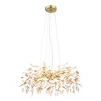 Hanglamp DANNA ø61CM  G9 Goud 8-Lichts Amber, Huis en Inrichting, Lampen | Hanglampen, Ophalen of Verzenden, Nieuw, Metaal, Minder dan 50 cm