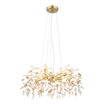 Hanglamp DANNA ø61CM  G9 Goud 8-Lichts Amber