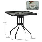 TRUUSK Afneembare Metalen Tuintafel 76x76 Cm Weerbestendig V, Verzenden, Nieuw