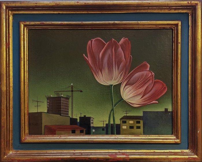 Hans Soyka (1909-1972) - Laternen über der Stadt, Antiek en Kunst, Kunst | Schilderijen | Modern