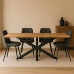 Acaciahouten Eettafel Rechthoek Edge 200x100 cm, Huis en Inrichting, Tafels | Eettafels, Verzenden, Nieuw, Industriële meubels