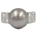 Bvlgari - Ring - 18 karaat Witgoud Parel - Diamant, Sieraden, Tassen en Uiterlijk, Ringen, Nieuw