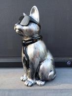 Beeld, silver bronze cat with tie and sunglasses - 29 cm -, Antiek en Kunst, Curiosa en Brocante
