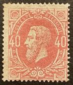 België 1869/1883 - Leopold II - 40 centimes Roze - OBP 34 -, Postzegels en Munten, Gestempeld