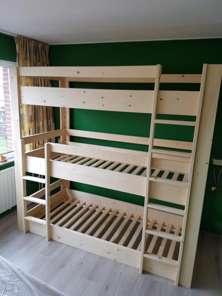 Stapelbed 2 of 3 of 4 persoons., Huis en Inrichting, Slaapkamer | Stapelbedden en Hoogslapers, 200 cm, Stapelbed, Nieuw, 90 cm