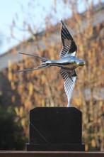 sculptuur, zilverplated bronzen zwaluw - 48 cm - brons