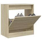 vidaXL Schoenenkast 60x34x63,5 cm bewerkt hout sonoma, Verzenden, Nieuw