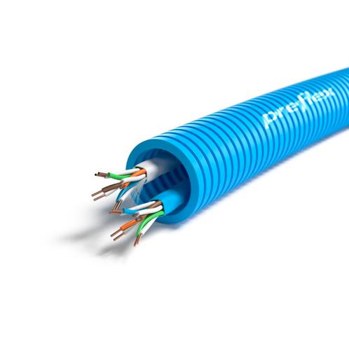 Preflex flexbuis UTP 2x Cat6 20mm – 100 meter, Doe-het-zelf en Verbouw, Elektra en Kabels, Ophalen of Verzenden