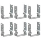 vidaXL Grondankers 6 st 12x6x15 cm gegalvaniseerd staal, Doe-het-zelf en Verbouw, IJzerwaren en Bevestigingsmiddelen, Verzenden
