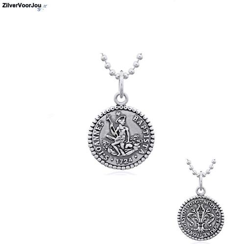 Zilveren Italiaanse munt kettinghanger, Sieraden, Tassen en Uiterlijk, Kettinghangers, Nieuw, Verzenden