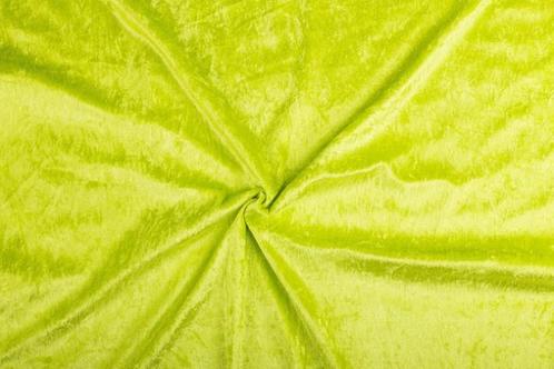 Velvet stof limoen stof - 10m rol - Polyester stof, Hobby en Vrije tijd, Stoffen en Lappen, 200 cm of meer, Nieuw, 120 cm of meer