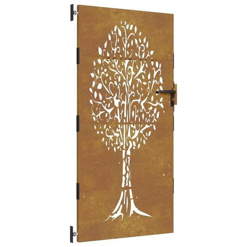 Cortenstaal Tuinpoort met Boom - Tweedekansje! Unieke kans, Tuin en Terras, Tuinhekken en Hekwerk, Met poort, Nieuw, Overige materialen