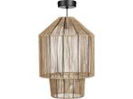 Mica Decorations Elsa Hanglamp - H49 x Ø35 cm - Jute -, Huis en Inrichting, Lampen | Hanglampen, Verzenden, Nieuw