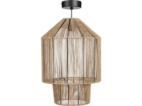 Mica Decorations Elsa Hanglamp - H49 x Ø35 cm - Jute -, Huis en Inrichting, Lampen | Hanglampen, Nieuw, Verzenden