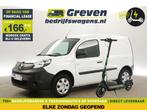 Renault Kangoo Z.E. Huur Accu GRATIS E-Step AUT Airco €166pm, Auto's, Automaat, Renault, Wit, Elektrisch