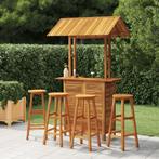 vidaXL 5-delige Tuinbarset massief acaciahout, Tuin en Terras, Tuinsets en Loungesets, Verzenden, Nieuw, Hardhout, 4 zitplaatsen