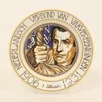 Art Deco wandbord (1931) Vakbond NVV - De Sphinx v/h Petrus, Antiek en Kunst