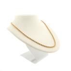 Gouden gedraaide schakel ketting; 50,5 cm | Mioro, Sieraden, Tassen en Uiterlijk, Kettingen, Ophalen of Verzenden, Gebruikt, Overige kleuren