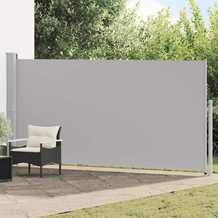 vidaXL Windscherm uittrekbaar 160x500 cm grijs, Tuin en Terras, Zonneschermen, Nieuw, Verzenden