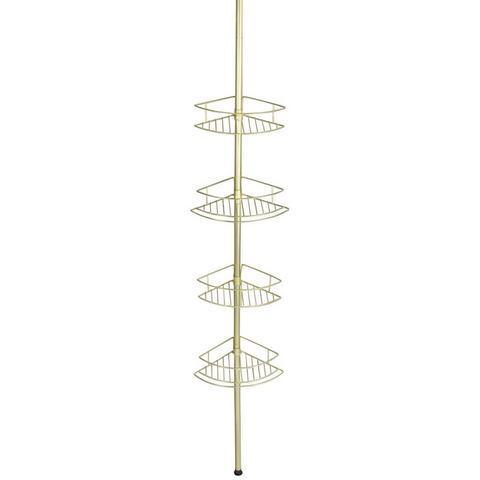 WENKO Telescooprek Dolcedo Hoekrek met 4 planken,, Huis en Inrichting, Badkamer | Badtextiel en Accessoires, Nieuw, Verzenden