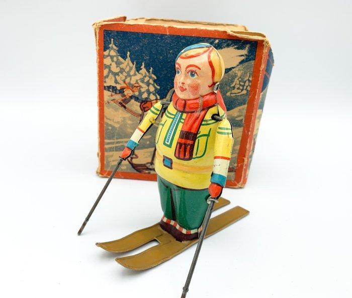 Blömer & Schuler - Boomer & Schüler skiër, skiën, tin, Antiek en Kunst, Antiek | Speelgoed